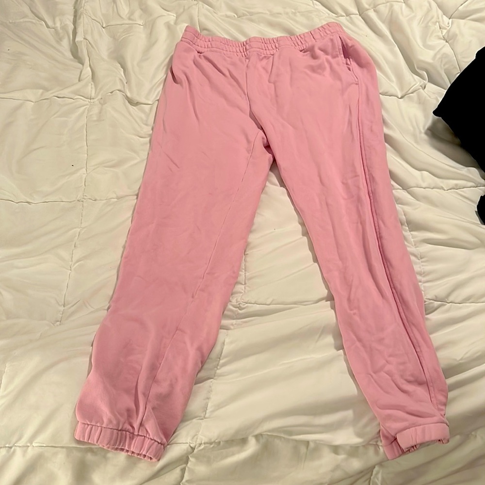 Comfy pink cotton sweatpants